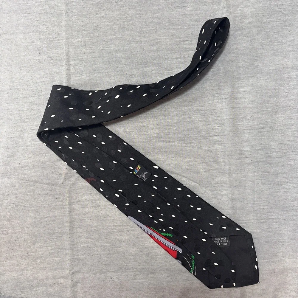 Vintage Looney Tunes Christmas Holiday Necktie Bugs Bunny Taz Silk Tie 1995